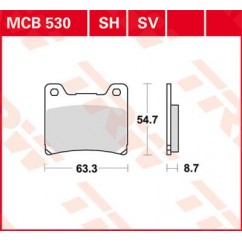 BRAKE PAD TRW MCB530SH