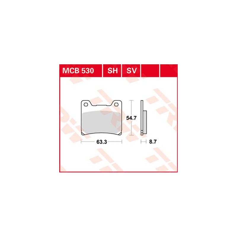 BRAKE PAD TRW MCB530SH