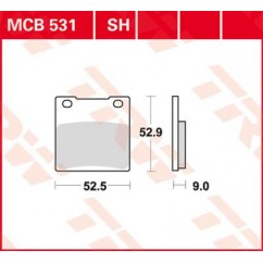 BRAKE PAD TRW MCB531SH