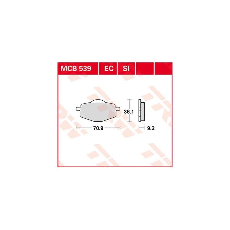 BRAKE PAD TRW MCB539SI