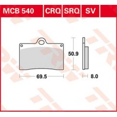 BRAKE PAD TRW MCB540CRQ