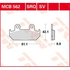 BRAKE PAD TRW MCB562SV