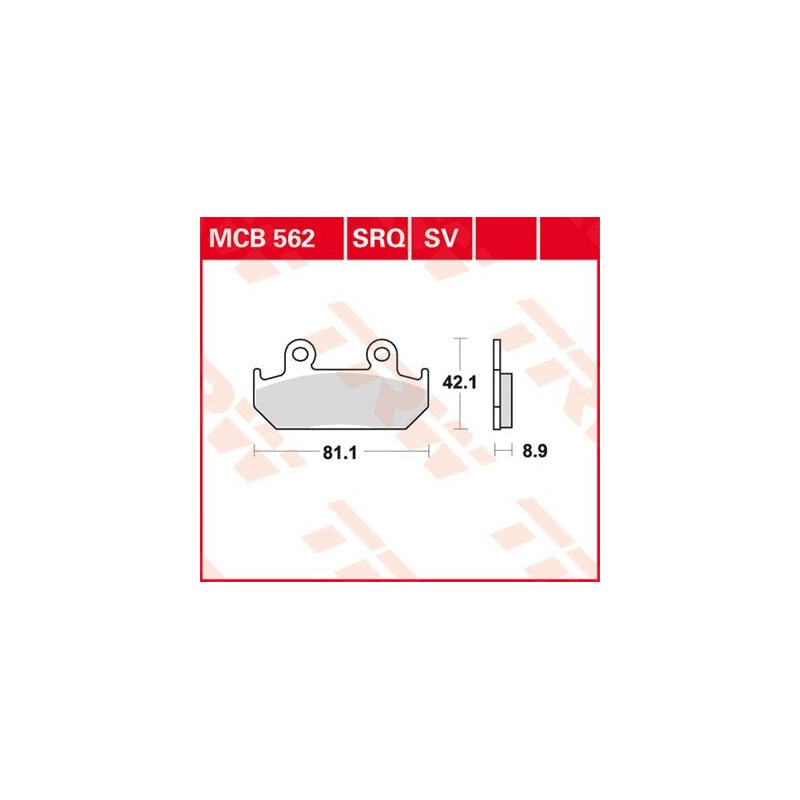 BRAKE PAD TRW MCB562SV