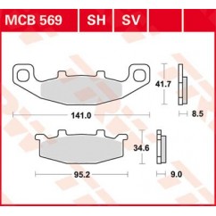 BRAKE PAD TRW MCB569SV