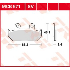 BRAKE PAD TRW MCB571SV