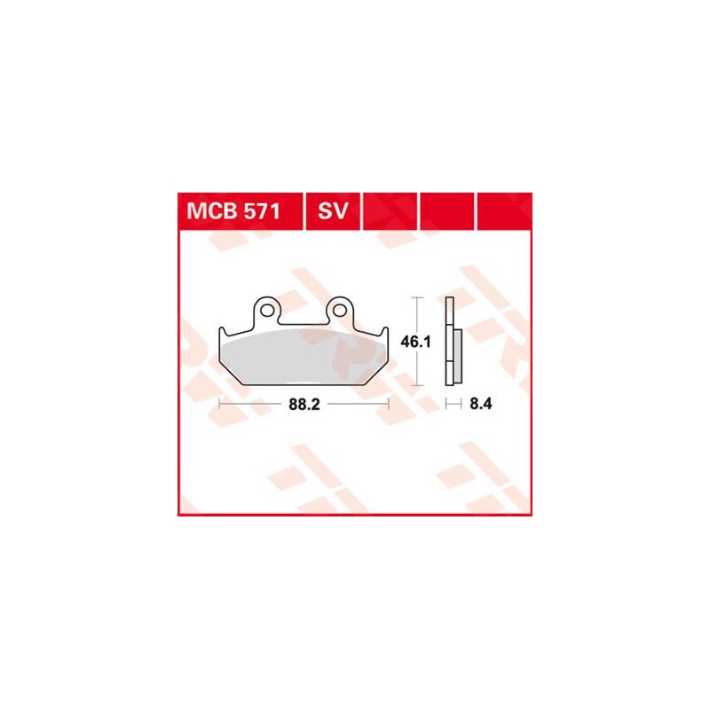 BRAKE PAD TRW MCB571SV