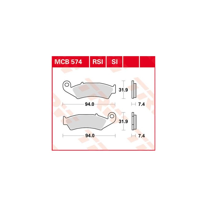 BRAKE PAD TRW MCB574SI