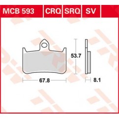 BRAKE PAD TRW MCB593SV