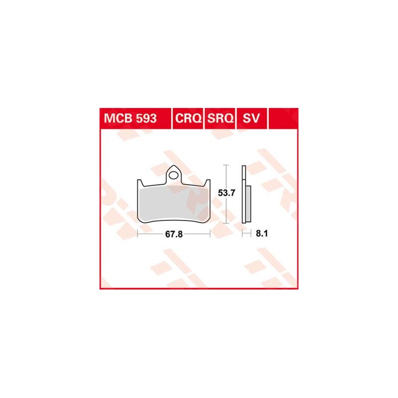 BRAKE PAD TRW MCB593SV