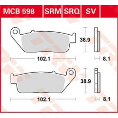 BRAKE PAD TRW MCB598SV