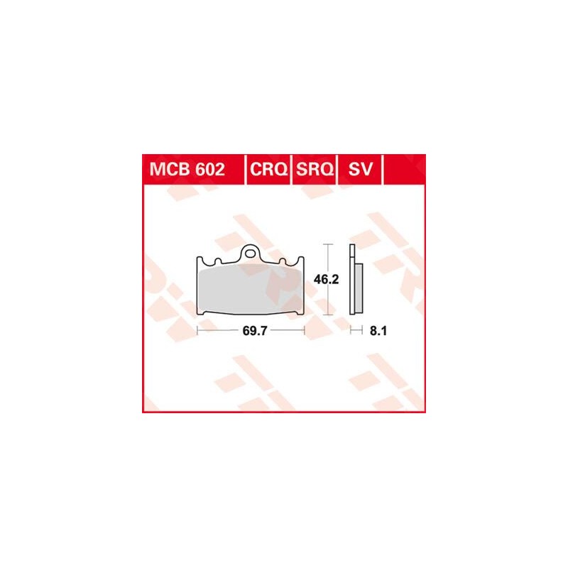 BRAKE PAD TRW MCB602SV