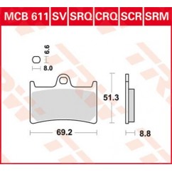 BRAKE PAD TRW MCB611CRQ