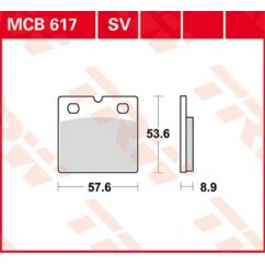 BRAKE PAD TRW MCB617SV