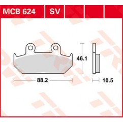 BRAKE PAD TRW MCB624SV