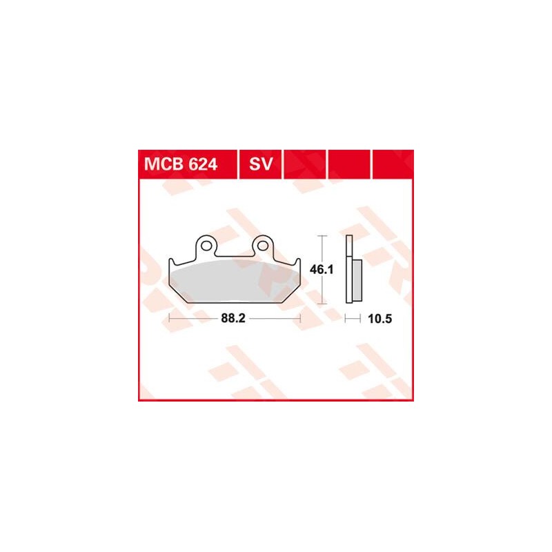 BRAKE PAD TRW MCB624SV