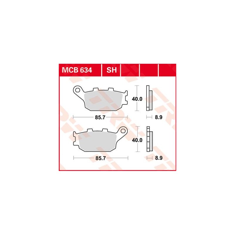 BRAKE PAD TRW MCB634SH