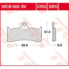 BRAKE PAD TRW MCB660SV