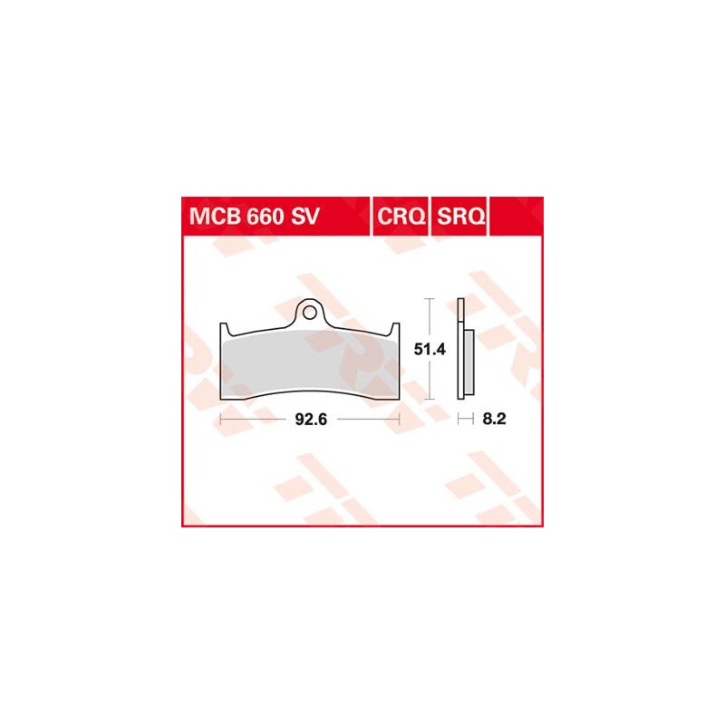 BRAKE PAD TRW MCB660SV