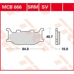 BRAKE PAD TRW MCB666SV