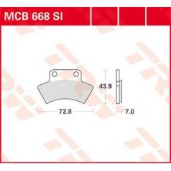 BRAKE PAD TRW MCB668SI