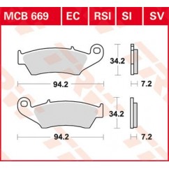 BRAKE PAD TRW MCB669RSI