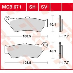 BRAKE PAD TRW MCB671SH