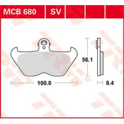 BRAKE PAD TRW MCB680SV