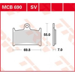 BRAKE PAD TRW MCB690SV