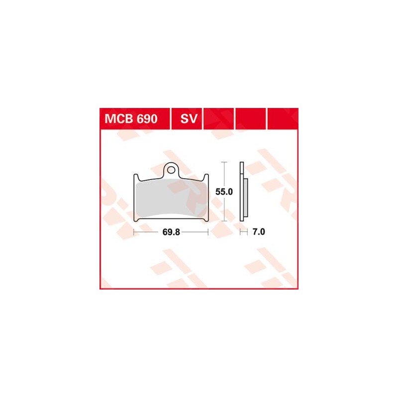 BRAKE PAD TRW MCB690SV