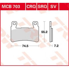 BRAKE PAD TRW MCB703SV