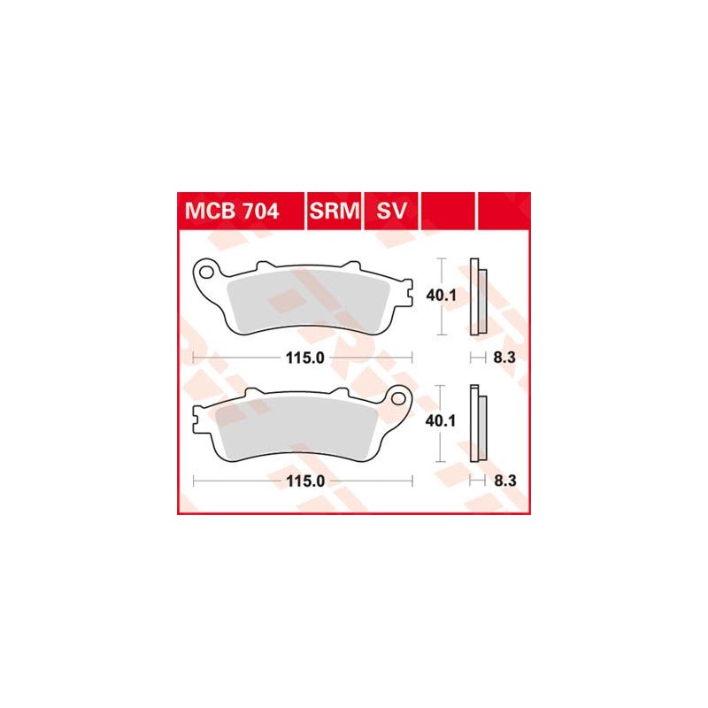 BRAKE PAD TRW MCB704SV