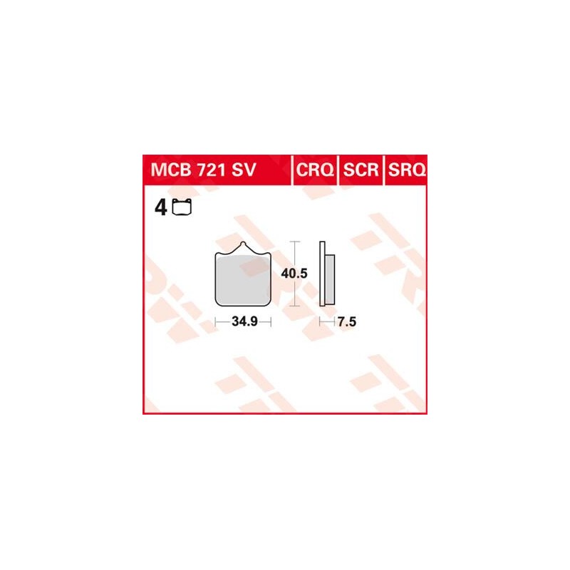 BRAKE PAD TRW MCB721CRQ