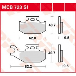 BRAKE PAD TRW MCB723SI