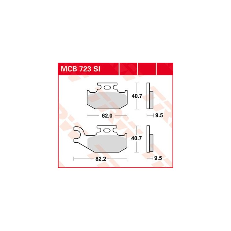 BRAKE PAD TRW MCB723SI