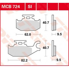 BRAKE PAD TRW MCB724SI