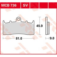 BRAKE PAD TRW MCB736SV