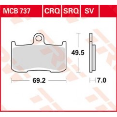 BRAKE PAD TRW MCB737SV