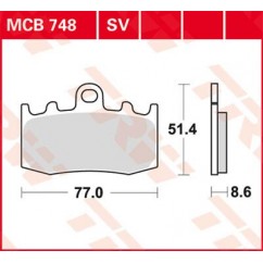 BRAKE PAD TRW MCB748SV