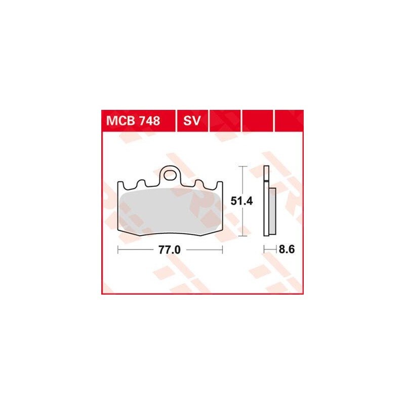 BRAKE PAD TRW MCB748SV