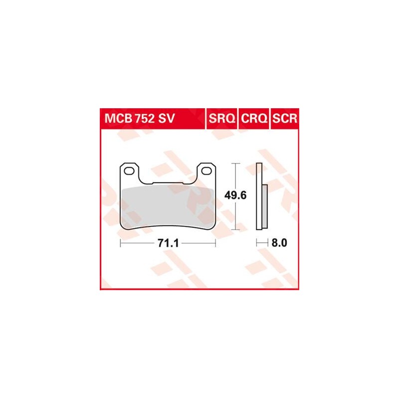 BRAKE PAD TRW MCB752SV