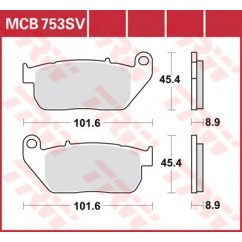 BRAKE PAD TRW MCB753SV