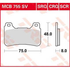 BRAKE PAD TRW MCB755SV