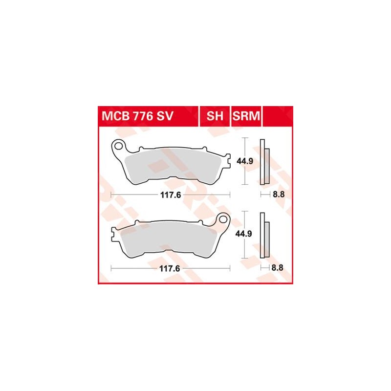 BRAKE PAD TRW MCB776SH