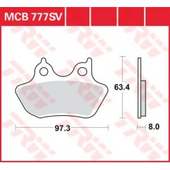 BRAKE PAD TRW MCB777SV