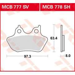 BRAKE PAD TRW MCB777SV