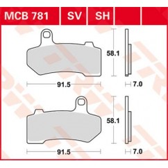 BRAKE PAD TRW MCB781SH