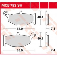 BRAKE PAD TRW MCB783SH