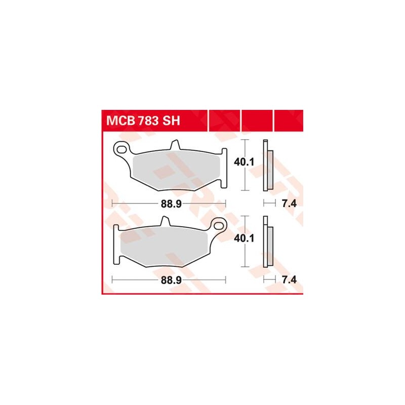 BRAKE PAD TRW MCB783SH