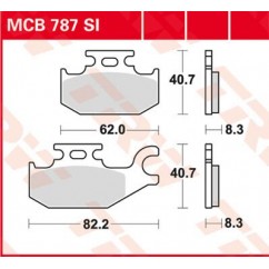 BRAKE PAD TRW MCB787SI