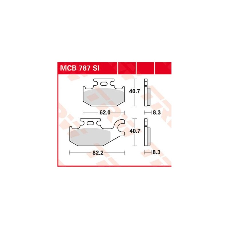 BRAKE PAD TRW MCB787SI